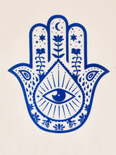 Load image into Gallery viewer, Blue Women's Hamsa Hand Tee