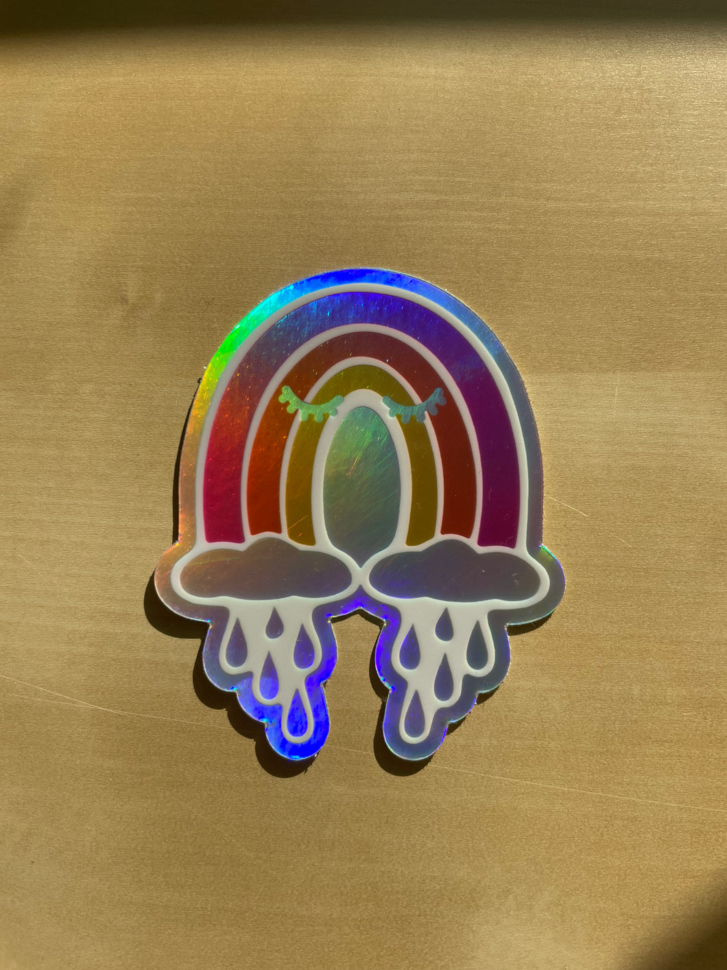 Sad/Happy Rainbow Sticker